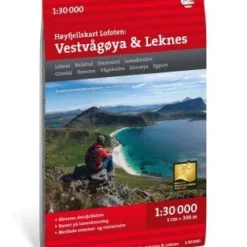 Lofoten: Vestvaegoya - Leknes Wanderkarte 1:30.000 - Calazo Norwegen Hoyjfellskart