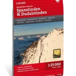Narvik: Spanstinden & Dudalstinden Wanderkarte 1:25.000 - Calazo Norwegen Hoyjfellskart