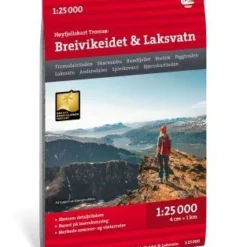 Tromso: Breivikeidet Laksvatn Wanderkarte 1:25.000 - Calazo Norwegen Hoyjfellskart