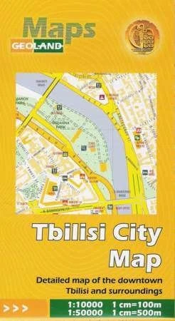Tiflis / Tbilisi (Georgien) Stadtplan 1:10.000 Mit Umgebungskarte 1:50.000