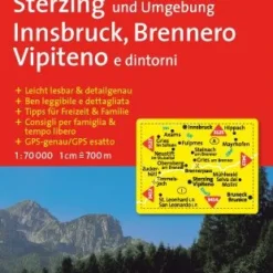 Kompass Fahrradkarte Blatt 3411 Innsbruck, Brenner, Sterzing 1:70.000