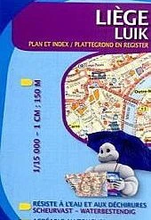 Michelin 10 Lüttich, Liège Stadtplan 1:15.000