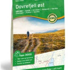 Dovrefjell Ost Topographische Wanderkarte 1:50.000 Bl. 3020 - Nordeca Topo 3000