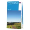 OS Tour Map Cotswolds & Gloucestershire Freizeitkarte Mit Radrouten 1:100.000