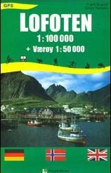 Lofoten Wanderkarte 1:100.000 Mit Vaeroy 1:50.000, ProjektNord