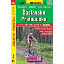 Tschaslawsko / Czaslawsko, Prelauc / Pritzland Radwanderkarte 1:60.000 - SHOCart 127