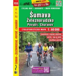 Böhmerwald, Zeleznorudsko, Povydri, Churanov Radwanderkarte 1:60.000 - SHOCart 155