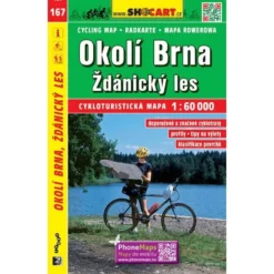 Brünner Umgebung, Steinitzer Wald Radwanderkarte 1:60.000 - SHOCart 167