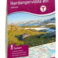 Norwegen Topographische Wanderkarte Hardangervidda Ost 1:100.000, Turkart 2556