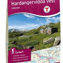 Norwegen Topographische Wanderkarte Hardangervidda Vest/West 1:100.000, Turkart 2558