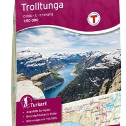 Trolltunga, Odda - Ullensvang Wanderkarte 1:50.000 – Norwegen, Turkart 2825 Von Nordeca