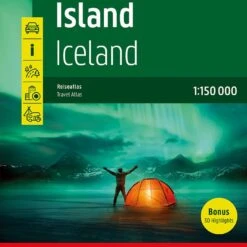 Island Reiseatlas, Autoatlas 1:150.000, Spiralbindung, Freytag & Berndt