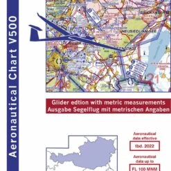 Segelflugkarte Österreich / Austria Glider 1:500.000 (Ausgabe 2022)