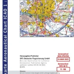 ICAO-Karte Hamburg 1:500.000 (Ausgabe 2022)