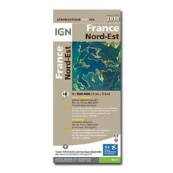 ICAO-Luftfahrkarte Frankreich 2: Nordost 1:500.000 Edition 2018