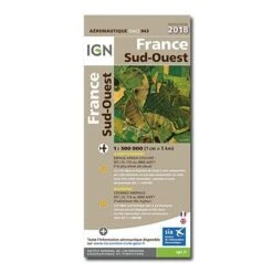 ICAO Luftfahrkarte Frankreich 3: Südwest 1:500.000 Edition 2018